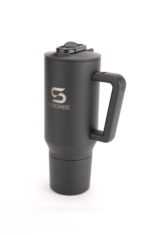 ShakeSphere® Go To Cup – 1000ml Double-Wall Thermal Storage Cup - Matte Black