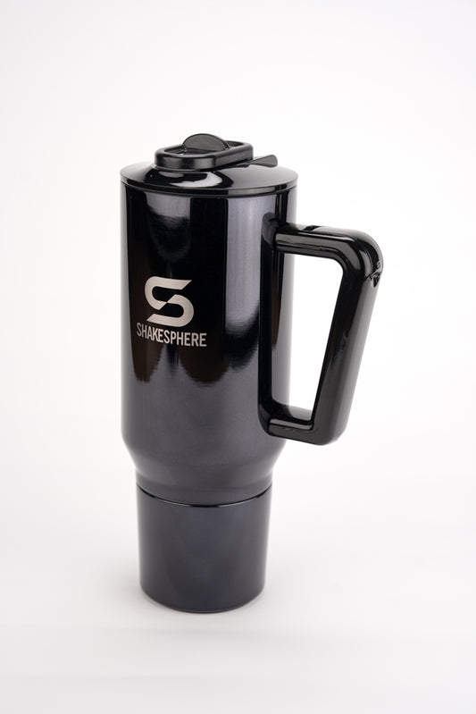 ShakeSphere® Go To Cup – 1000ml Double-Wall Thermal Storage Cup -Mirror Black