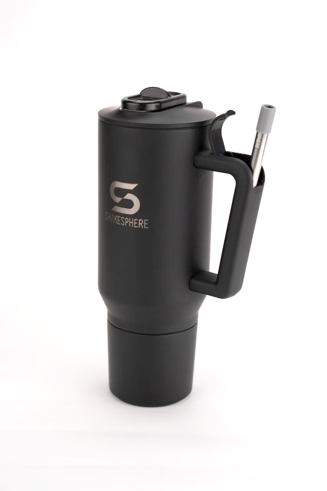 ShakeSphere® Go To Cup – 1000ml Double-Wall Thermal Storage Cup - Matte Black