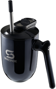 ShakeSphere Thermal Coffee Cup Steel Mirror Black