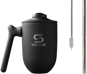 ShakeSphere Thermal Coffee Cup Steel Matte Black