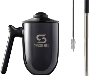 ShakeSphere Thermal Coffee Cup Steel Mirror Black