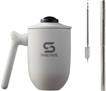 ShakeSphere Thermal Coffee Cup Steel Matte White