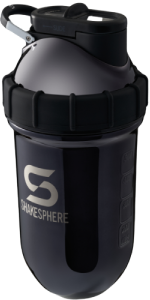 Protein shaker bottle 24.6 Fl Oz Double Wall Steel Mirrored Black