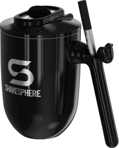 ShakeSphere Thermal Coffee Cup Steel Mirror Black