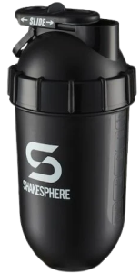 700mls ShakeSphere Tumbler Original Glossy Black/White Logo