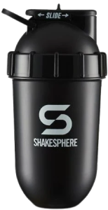 700mls ShakeSphere Tumbler Original Glossy Black/White Logo