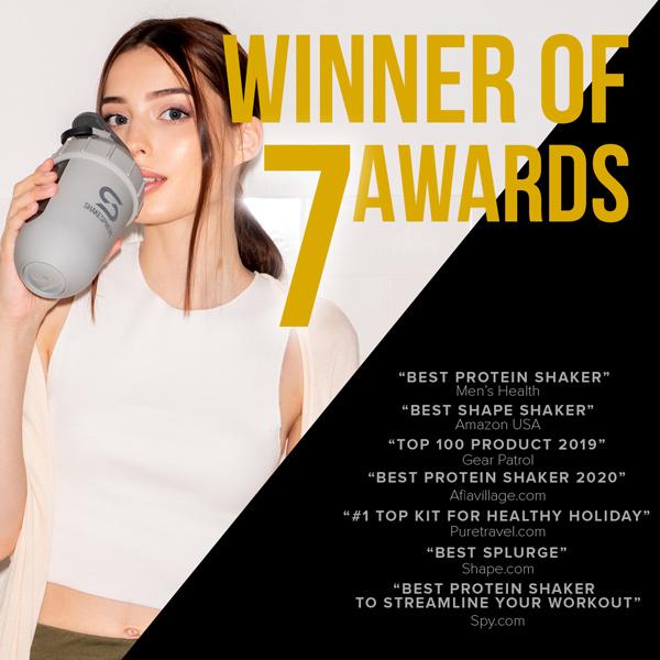 700mls ShakeSphere Tumbler Original Glossy Black/White Logo