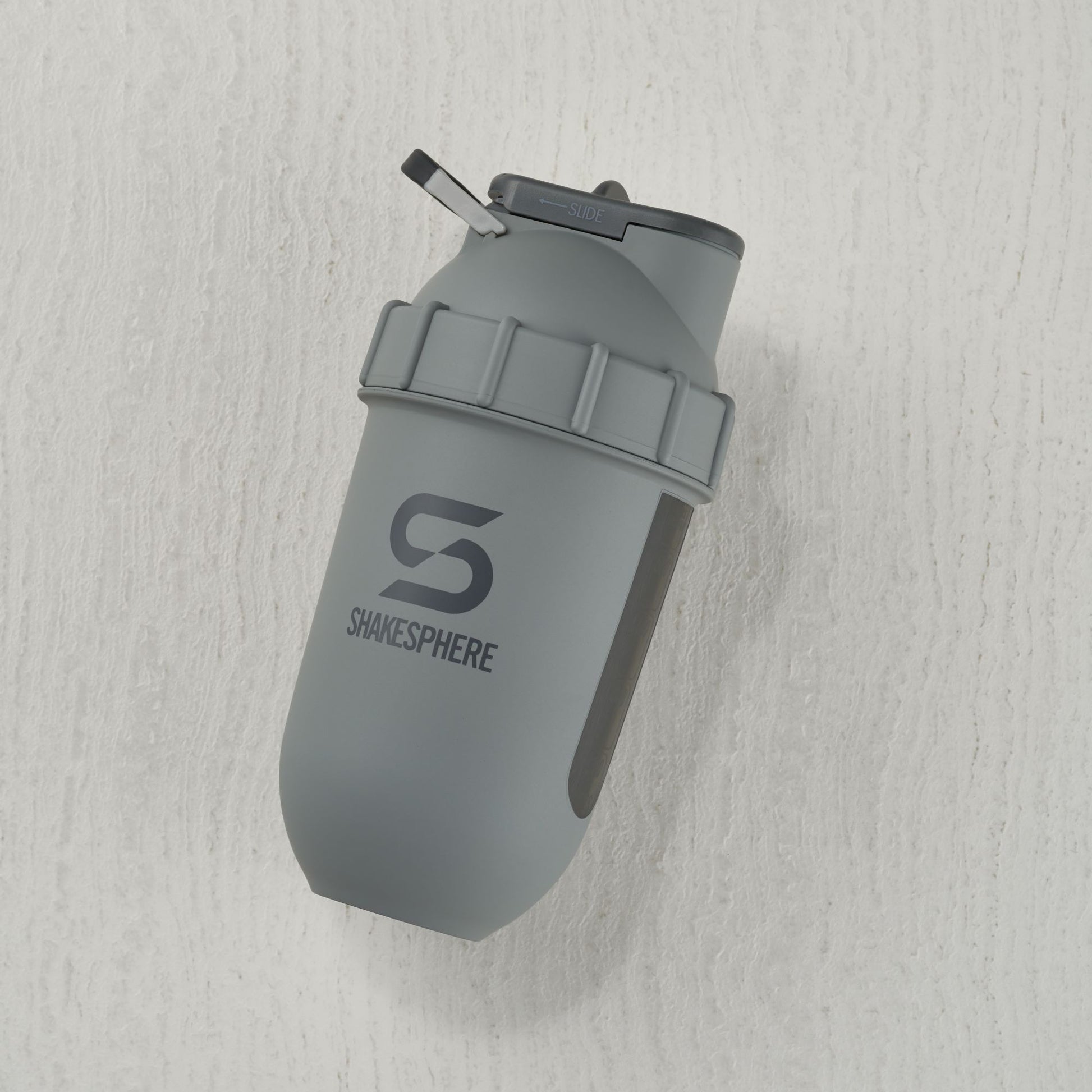 700mls ShakeSphere Tumbler View Matte Grey/Grey Logo/Black Window