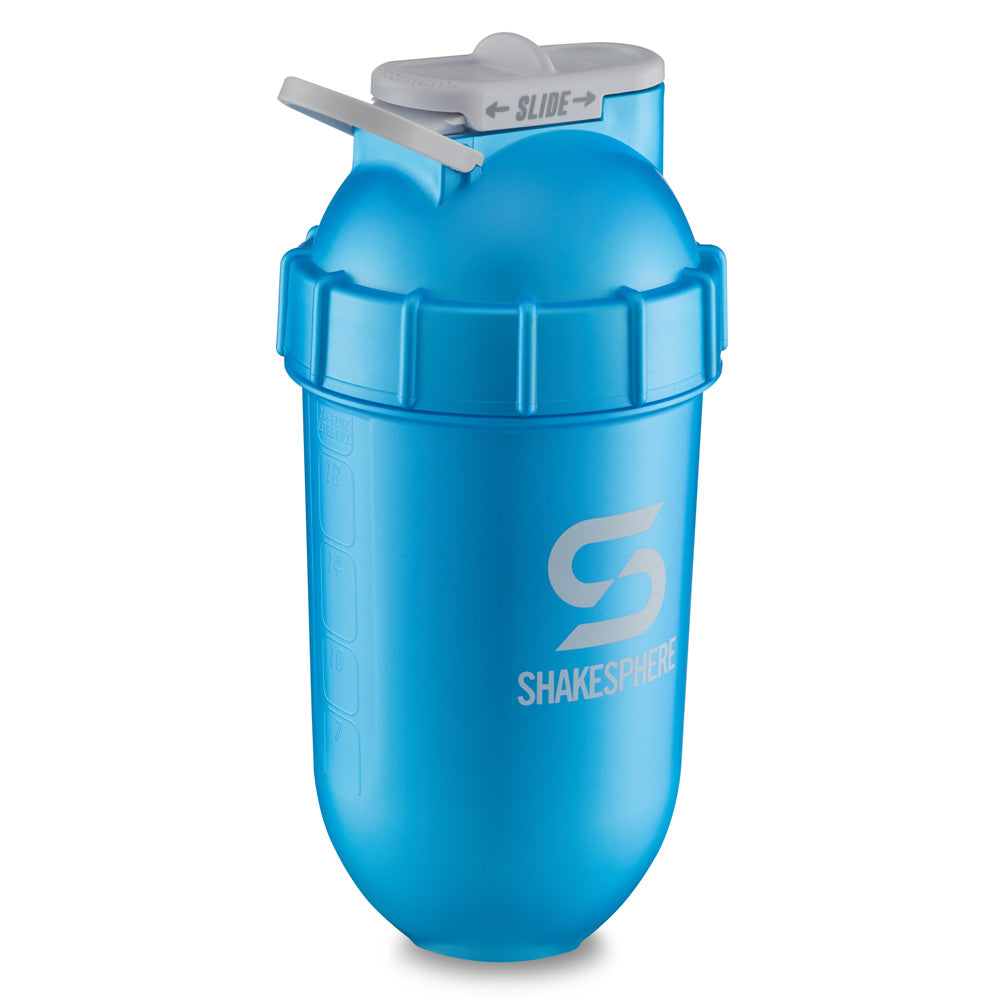 700mls ShakeSphere Tumbler Original Metallic Cyan/White Logo