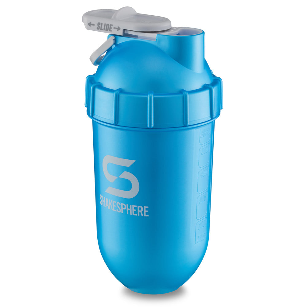 700mls ShakeSphere Tumbler Original Metallic Cyan/White Logo