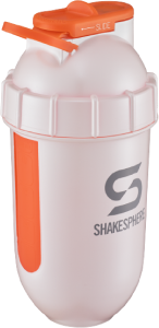 700mls ShakeSphere Tumbler View Pearl White/Orange Window