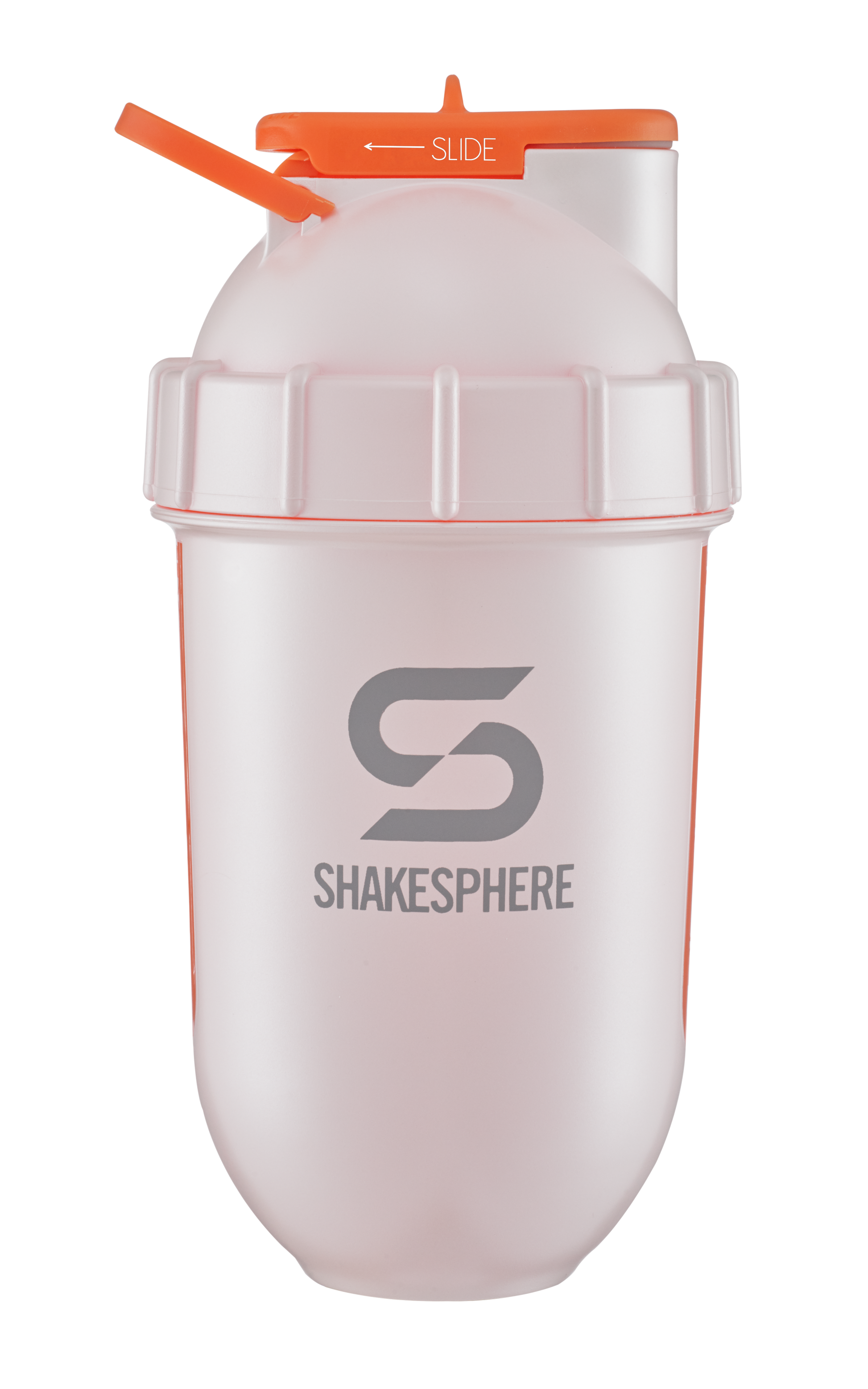 700mls ShakeSphere Tumbler View Pearl White/Orange Window