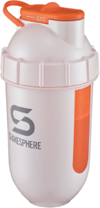 700mls ShakeSphere Tumbler View Pearl White/Orange Window