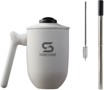 ShakeSphere Thermal Coffee Cup Steel Matte White