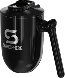 ShakeSphere Thermal Coffee Cup Steel Mirror Black