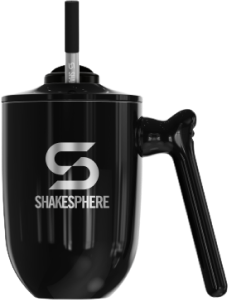 ShakeSphere Thermal Coffee Cup Steel Mirror Black