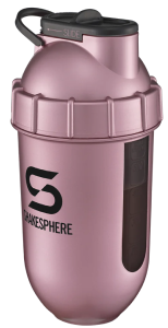 700mls ShakeSphere Tumbler View Rose Gold/Black Logo/Black Window