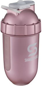 700mls ShakeSphere Tumbler View Rose Gold/White Logo/Clear Window