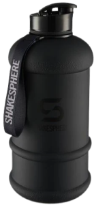 1.3L ShakeSphere Hydration Jug Matte Black/Black Logo