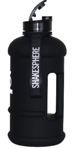 1.3L ShakeSphere Hydration Jug Matte Black/White Logo