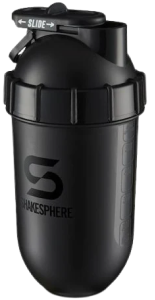 700mls ShakeSphere Tumbler Original Glossy Black/Black Logo