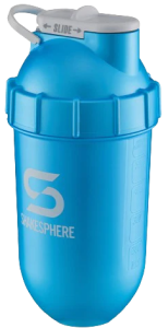 700mls ShakeSphere Tumbler Original Metallic Cyan/White Logo