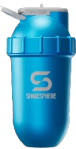 700mls ShakeSphere Tumbler Original Metallic Cyan/White Logo