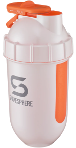 700mls ShakeSphere Tumbler View Pearl White/Orange Window