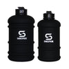 His & Hers Matte Black Water Bottles with White ShakeSphere Logo