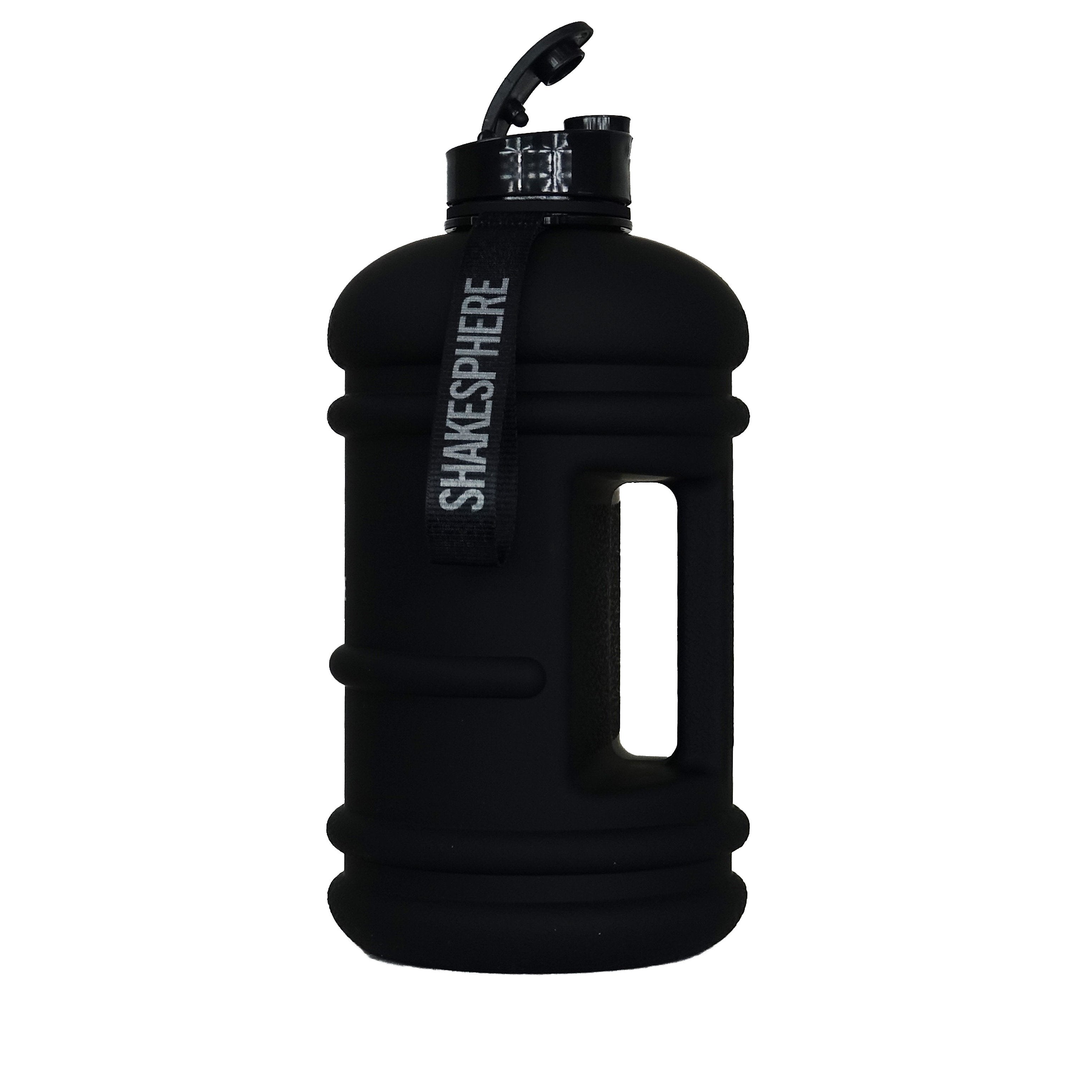 His & Hers Matte Black Water Bottles with Black ShakeSphere Logo 