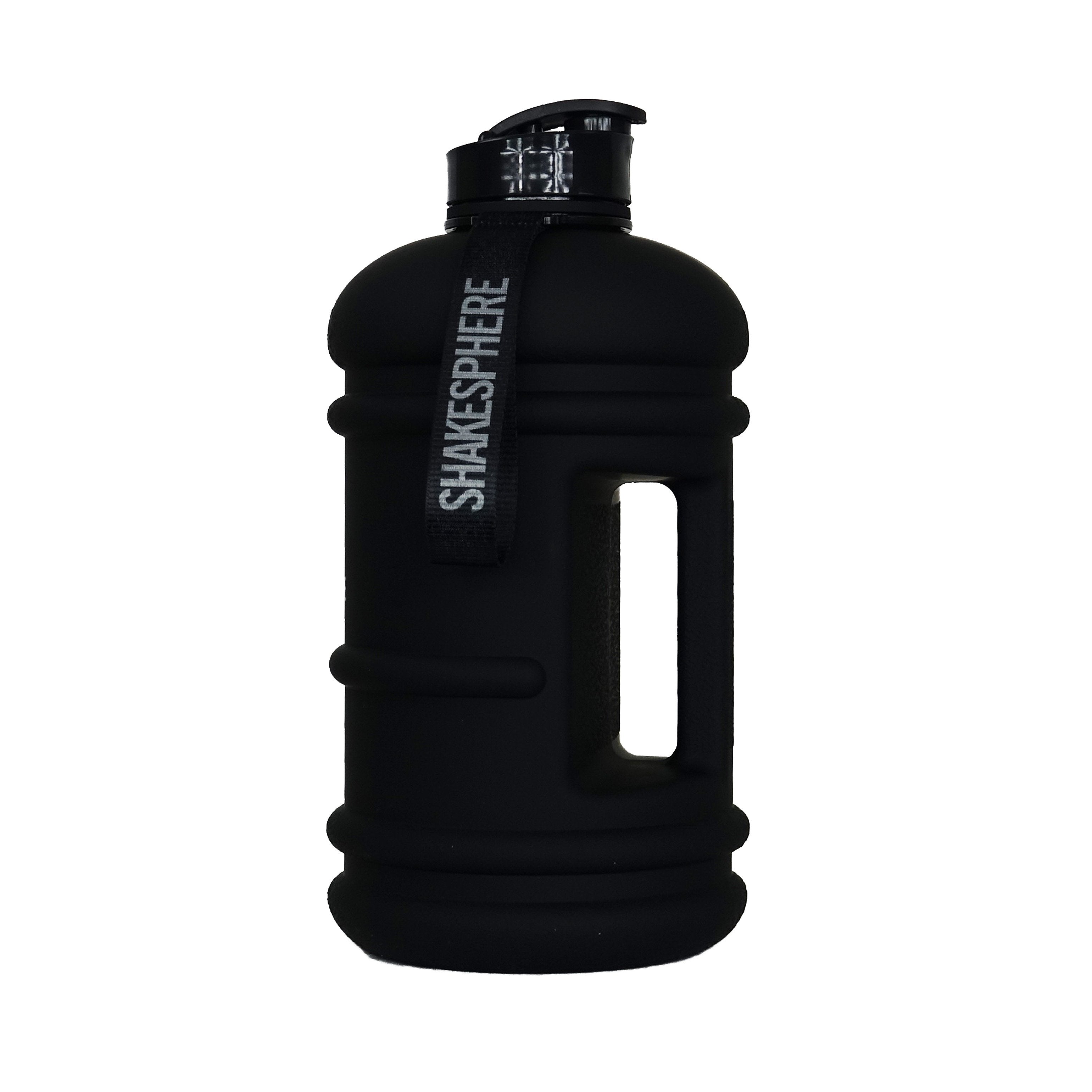 His & Hers Matte Black Water Bottles with Black ShakeSphere Logo 